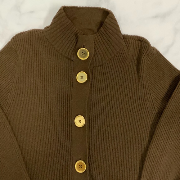 Charter Club Brown Cardigan Sweater - Picture 5 of 10